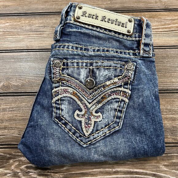 Rock Revival Low-Rise Klandi Straight Size 24 - Picture 1 of 6